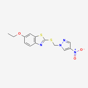 6-ethoxy-2-{[(4-nitro-1H-pyrazol-1-yl)methyl]sulfanyl}-1,3-benzothiazole