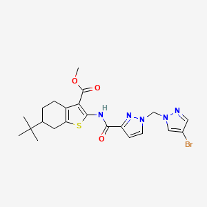 METHYL 2-[({1-[(4-BROMO-1H-PYRAZOL-1-YL)METHYL]-1H-PYRAZOL-3-YL}CARBONYL)AMINO]-6-(TERT-BUTYL)-4,5,6,7-TETRAHYDRO-1-BENZOTHIOPHENE-3-CARBOXYLATE