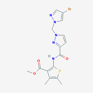 methyl 2-[({1-[(4-bromo-1H-pyrazol-1-yl)methyl]-1H-pyrazol-3-yl}carbonyl)amino]-4,5-dimethyl-3-thiophenecarboxylate