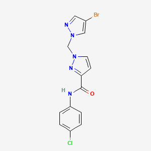 1-[(4-BROMO-1H-PYRAZOL-1-YL)METHYL]-N~3~-(4-CHLOROPHENYL)-1H-PYRAZOLE-3-CARBOXAMIDE