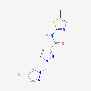 1-[(4-BROMO-1H-PYRAZOL-1-YL)METHYL]-N~3~-(5-METHYL-1,3-THIAZOL-2-YL)-1H-PYRAZOLE-3-CARBOXAMIDE