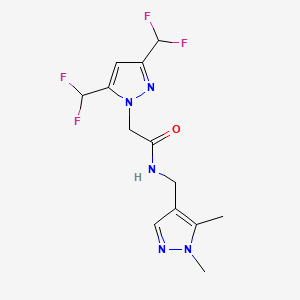 2-[3,5-bis(difluoromethyl)-1H-pyrazol-1-yl]-N-[(1,5-dimethyl-1H-pyrazol-4-yl)methyl]acetamide