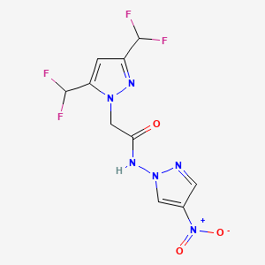 2-[3,5-bis(difluoromethyl)-1H-pyrazol-1-yl]-N-(4-nitro-1H-pyrazol-1-yl)acetamide