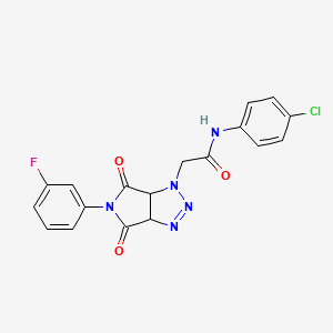 N-(4-chlorophenyl)-2-[5-(3-fluorophenyl)-4,6-dioxo-4,5,6,6a-tetrahydropyrrolo[3,4-d][1,2,3]triazol-1(3aH)-yl]acetamide