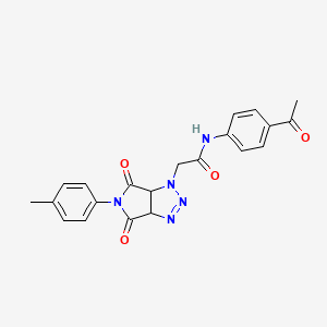 N-(4-acetylphenyl)-2-[5-(4-methylphenyl)-4,6-dioxo-4,5,6,6a-tetrahydropyrrolo[3,4-d][1,2,3]triazol-1(3aH)-yl]acetamide