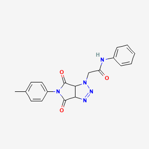 2-[5-(4-METHYLPHENYL)-4,6-DIOXO-1H,3AH,4H,5H,6H,6AH-PYRROLO[3,4-D][1,2,3]TRIAZOL-1-YL]-N-PHENYLACETAMIDE