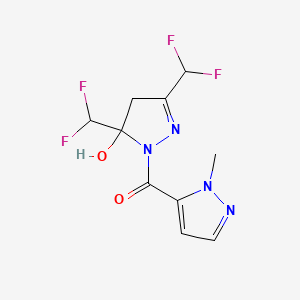 [3,5-bis(difluoromethyl)-5-hydroxy-4,5-dihydro-1H-pyrazol-1-yl](1-methyl-1H-pyrazol-5-yl)methanone