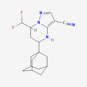 5-(1-ADAMANTYL)-7-(DIFLUOROMETHYL)-4,5,6,7-TETRAHYDROPYRAZOLO[1,5-A]PYRIMIDIN-3-YL CYANIDE