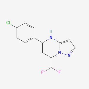 5-(4-chlorophenyl)-7-(difluoromethyl)-4,5,6,7-tetrahydropyrazolo[1,5-a]pyrimidine