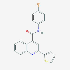 molecular formula C20H13BrN2OS B434626 N-(4-bromophenyl)-2-(2-thienyl)-4-quinolinecarboxamide CAS No. 487023-96-1