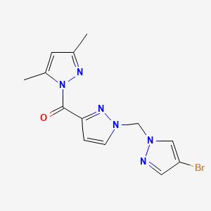 1-({1-[(4-bromo-1H-pyrazol-1-yl)methyl]-1H-pyrazol-3-yl}carbonyl)-3,5-dimethyl-1H-pyrazole