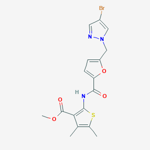 METHYL 2-[({5-[(4-BROMO-1H-PYRAZOL-1-YL)METHYL]-2-FURYL}CARBONYL)AMINO]-4,5-DIMETHYL-3-THIOPHENECARBOXYLATE