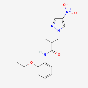 N-(2-ethoxyphenyl)-2-methyl-3-(4-nitro-1H-pyrazol-1-yl)propanamide