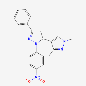 1',3'-dimethyl-2-(4-nitrophenyl)-5-phenyl-3,4-dihydro-1'H,2H-3,4'-bipyrazole