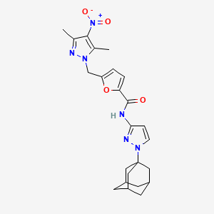 N-[1-(1-adamantyl)-1H-pyrazol-3-yl]-5-[(3,5-dimethyl-4-nitro-1H-pyrazol-1-yl)methyl]-2-furamide