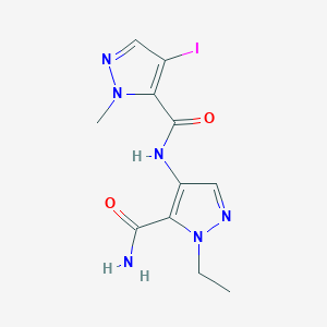 1-ethyl-4-{[(4-iodo-1-methyl-1H-pyrazol-5-yl)carbonyl]amino}-1H-pyrazole-5-carboxamide