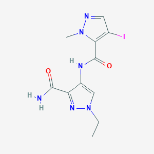 1-ethyl-4-{[(4-iodo-1-methyl-1H-pyrazol-5-yl)carbonyl]amino}-1H-pyrazole-3-carboxamide