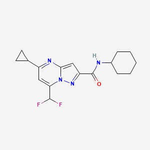 N-cyclohexyl-5-cyclopropyl-7-(difluoromethyl)pyrazolo[1,5-a]pyrimidine-2-carboxamide