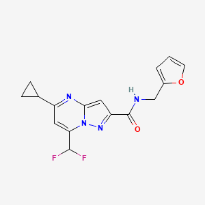 5-cyclopropyl-7-(difluoromethyl)-N-(2-furylmethyl)pyrazolo[1,5-a]pyrimidine-2-carboxamide