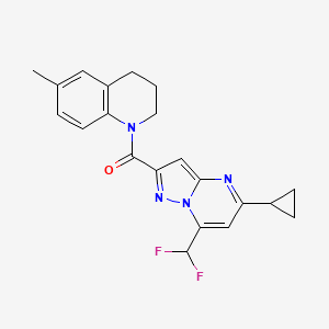 [5-CYCLOPROPYL-7-(DIFLUOROMETHYL)PYRAZOLO[1,5-A]PYRIMIDIN-2-YL][6-METHYL-3,4-DIHYDRO-1(2H)-QUINOLINYL]METHANONE