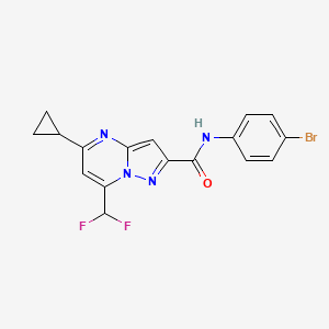 N~2~-(4-BROMOPHENYL)-5-CYCLOPROPYL-7-(DIFLUOROMETHYL)PYRAZOLO[1,5-A]PYRIMIDINE-2-CARBOXAMIDE