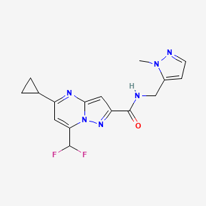 5-cyclopropyl-7-(difluoromethyl)-N-[(1-methyl-1H-pyrazol-5-yl)methyl]pyrazolo[1,5-a]pyrimidine-2-carboxamide