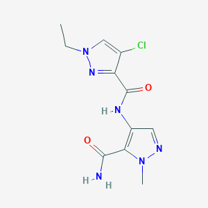 N-[5-(aminocarbonyl)-1-methyl-1H-pyrazol-4-yl]-4-chloro-1-ethyl-1H-pyrazole-3-carboxamide