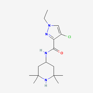 4-chloro-1-ethyl-N-(2,2,6,6-tetramethyl-4-piperidinyl)-1H-pyrazole-3-carboxamide