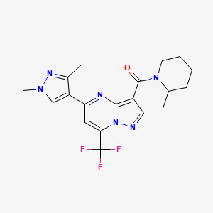 [5-(1,3-DIMETHYL-1H-PYRAZOL-4-YL)-7-(TRIFLUOROMETHYL)PYRAZOLO[1,5-A]PYRIMIDIN-3-YL](2-METHYLPIPERIDINO)METHANONE