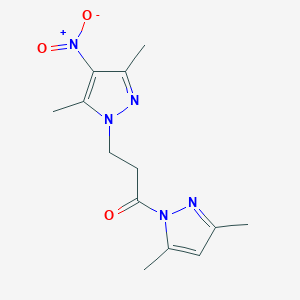 3-(3,5-DIMETHYL-4-NITRO-1H-PYRAZOL-1-YL)-1-(3,5-DIMETHYL-1H-PYRAZOL-1-YL)-1-PROPANONE