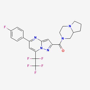 [5-(4-FLUOROPHENYL)-7-(1,1,2,2,2-PENTAFLUOROETHYL)PYRAZOLO[1,5-A]PYRIMIDIN-2-YL][HEXAHYDROPYRROLO[1,2-A]PYRAZIN-2(1H)-YL]METHANONE