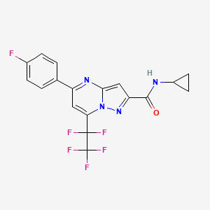 N-cyclopropyl-5-(4-fluorophenyl)-7-(1,1,2,2,2-pentafluoroethyl)pyrazolo[1,5-a]pyrimidine-2-carboxamide