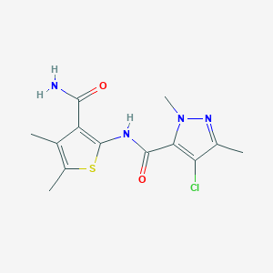 N-[3-(aminocarbonyl)-4,5-dimethyl-2-thienyl]-4-chloro-1,3-dimethyl-1H-pyrazole-5-carboxamide