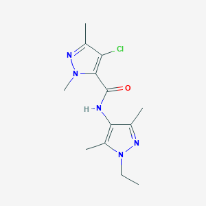 4-chloro-N-(1-ethyl-3,5-dimethyl-1H-pyrazol-4-yl)-1,3-dimethyl-1H-pyrazole-5-carboxamide