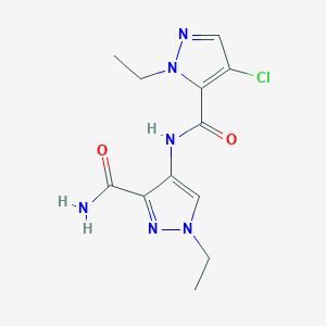 4-{[(4-chloro-1-ethyl-1H-pyrazol-5-yl)carbonyl]amino}-1-ethyl-1H-pyrazole-3-carboxamide