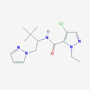 4-chloro-N-[2,2-dimethyl-1-(1H-pyrazol-1-ylmethyl)propyl]-1-ethyl-1H-pyrazole-5-carboxamide