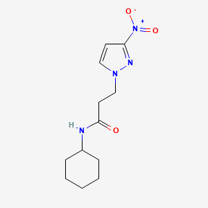 N-cyclohexyl-3-(3-nitro-1H-pyrazol-1-yl)propanamide