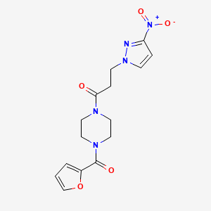 1-[4-(2-FURYLCARBONYL)PIPERAZINO]-3-(3-NITRO-1H-PYRAZOL-1-YL)-1-PROPANONE