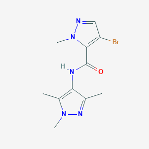 4-bromo-1-methyl-N-(1,3,5-trimethyl-1H-pyrazol-4-yl)-1H-pyrazole-5-carboxamide