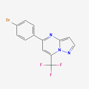 molecular formula C13H7BrF3N3 B4346608 5-(4-bromophenyl)-7-(trifluoromethyl)pyrazolo[1,5-a]pyrimidine 