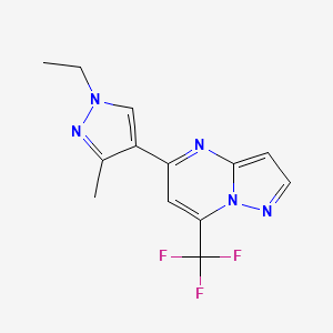 5-(1-ethyl-3-methyl-1H-pyrazol-4-yl)-7-(trifluoromethyl)pyrazolo[1,5-a]pyrimidine