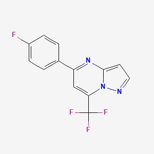 molecular formula C13H7F4N3 B4346636 5-(4-fluorophenyl)-7-(trifluoromethyl)pyrazolo[1,5-a]pyrimidine 