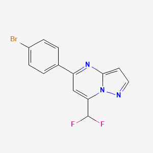 molecular formula C13H8BrF2N3 B4346646 5-(4-bromophenyl)-7-(difluoromethyl)pyrazolo[1,5-a]pyrimidine 