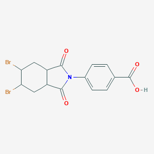 molecular formula C15H13Br2NO4 B434669 4-(5,6-dibromo-1,3-dioxooctahydro-2H-isoindol-2-yl)benzoic acid CAS No. 78650-79-0