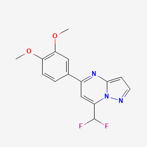 7-(difluoromethyl)-5-(3,4-dimethoxyphenyl)pyrazolo[1,5-a]pyrimidine