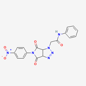 2-[5-(4-nitrophenyl)-4,6-dioxo-4,5,6,6a-tetrahydropyrrolo[3,4-d][1,2,3]triazol-1(3aH)-yl]-N-phenylacetamide