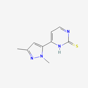 molecular formula C9H10N4S B4346805 4-(1,3-dimethyl-1H-pyrazol-5-yl)-2-pyrimidinethiol 