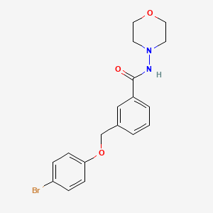 molecular formula C18H19BrN2O3 B4346826 3-[(4-BROMOPHENOXY)METHYL]-N-MORPHOLINOBENZAMIDE 