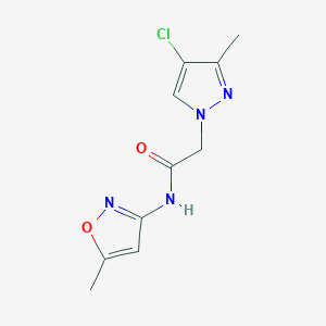 2-(4-chloro-3-methyl-1H-pyrazol-1-yl)-N-(5-methyl-3-isoxazolyl)acetamide