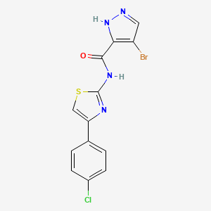 4-bromo-N-[4-(4-chlorophenyl)-1,3-thiazol-2-yl]-1H-pyrazole-3-carboxamide